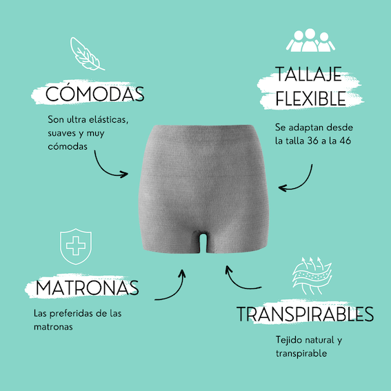 Genérico Bragas, Bragas Postparto Reutilizables Bragas Postparto  Desechables Bragas Sin Costuras Flujo Abundante Bragas Desechables  Postparto Braguitas Menstruales Bragas Incontinencia Reductora: :  Moda